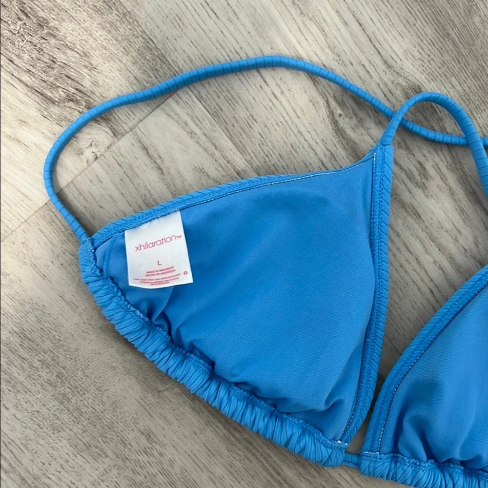 Blue Ribbed Bikini Set - Picture 4 of 5